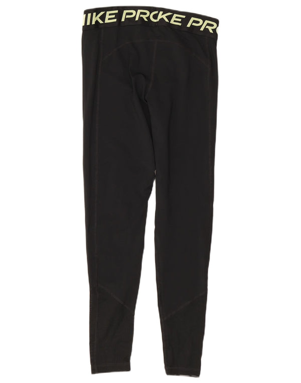Leggings Nike Dri Fit Graphic pentru femei UK 12 Poliester mediu negru