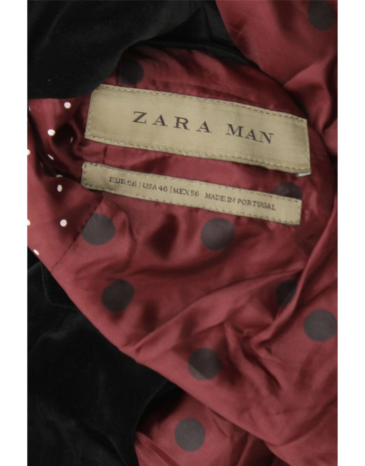 Blazer pentru bărbați Zara cu 2 nasturi EU 56 XL Negru