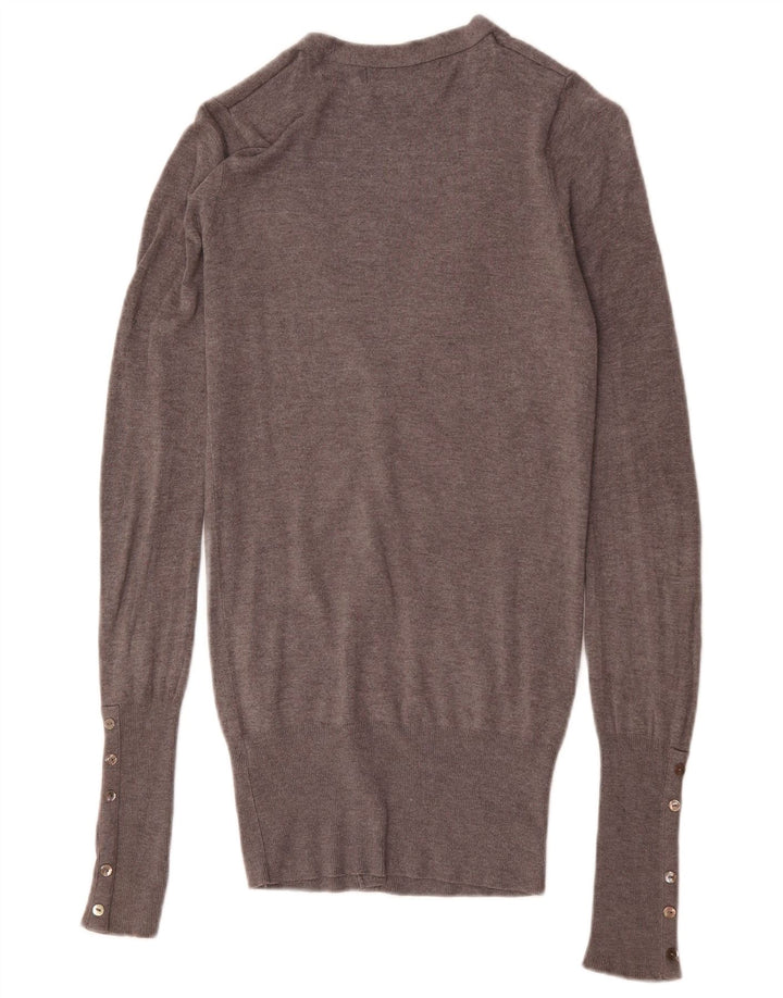 Pulover cardigan pentru femei Zara UK 12, raion gri mediu