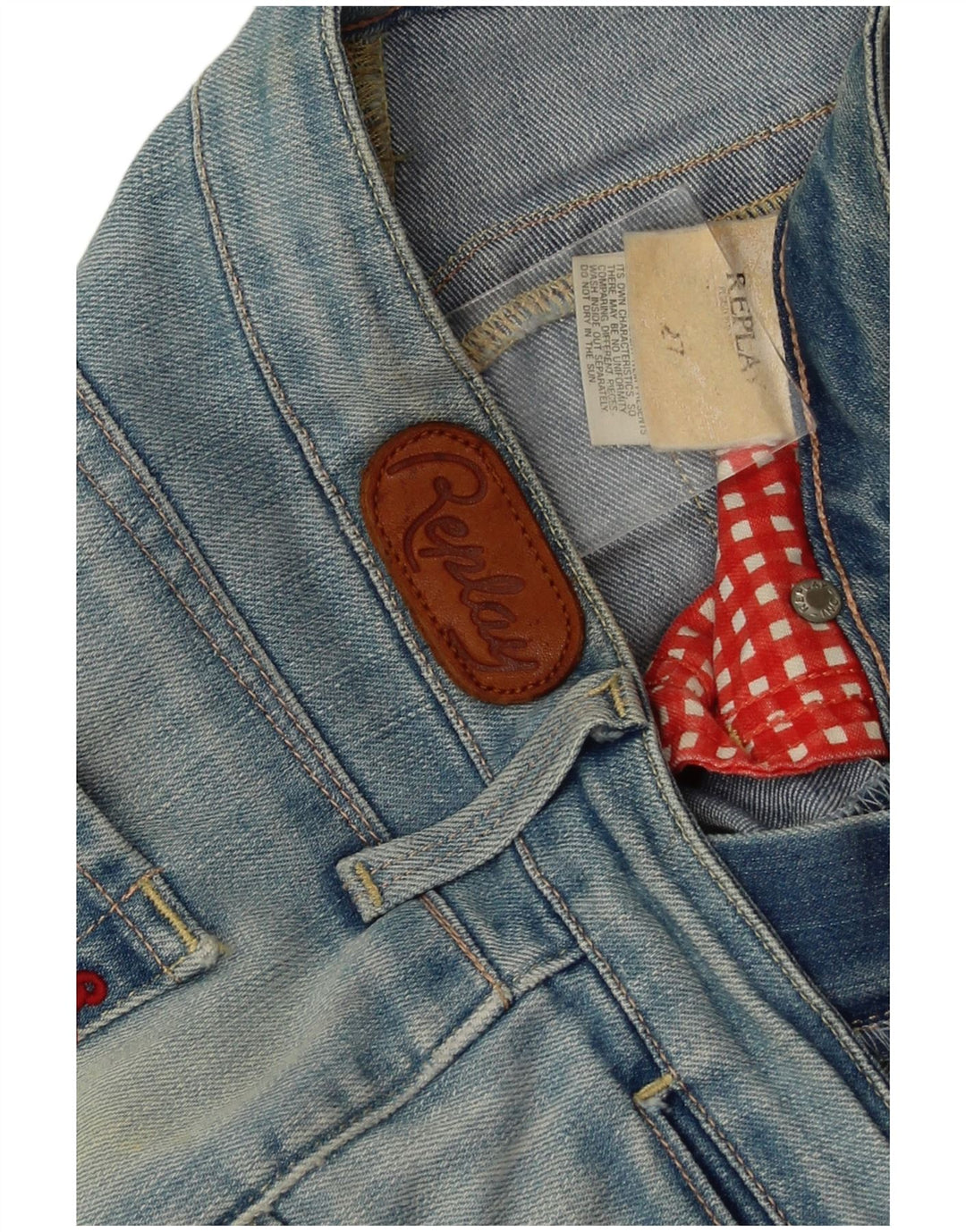 Replay blugi slim pentru femei W27 L28 albastru
