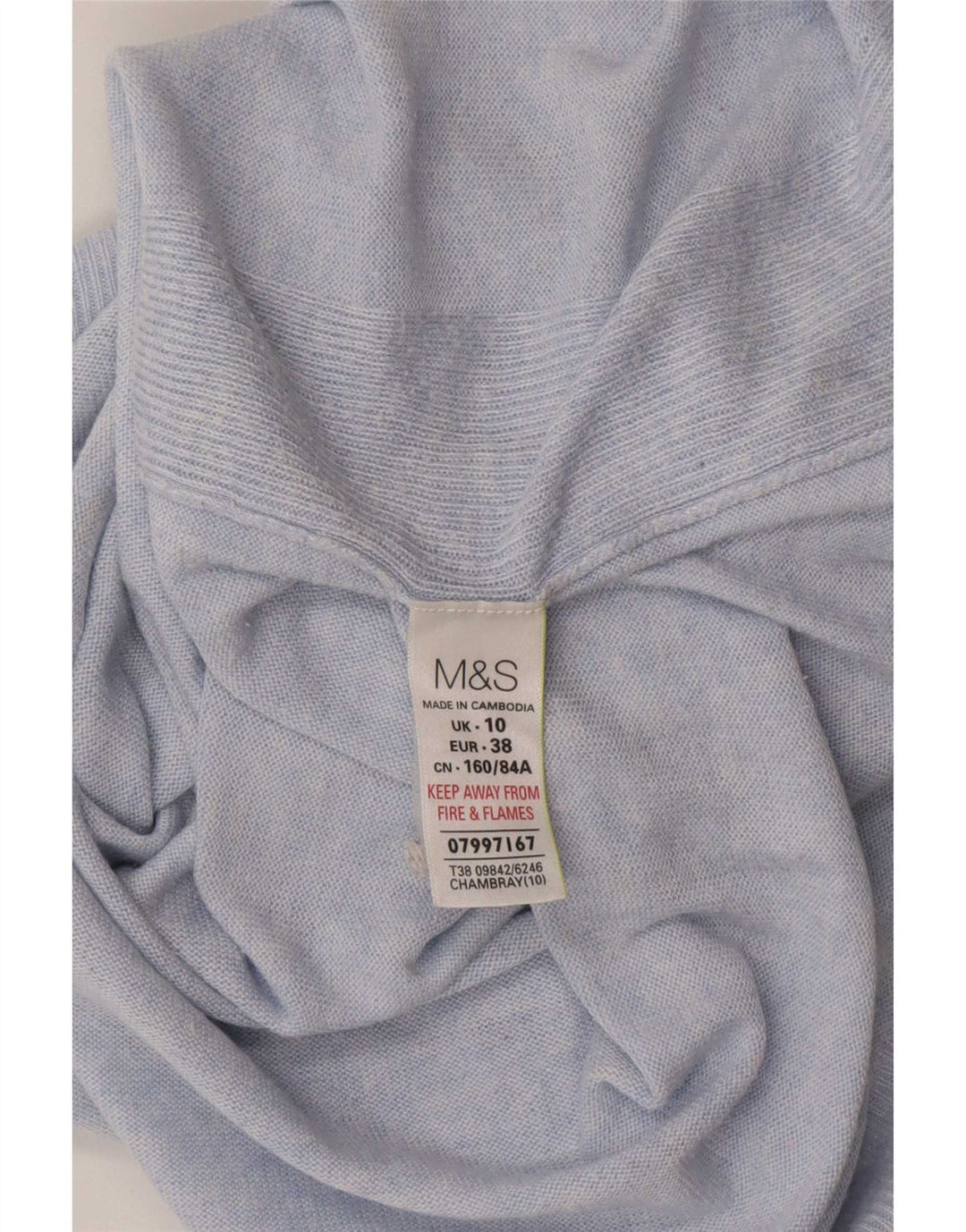 Marks & Spencer Pulover supradimensionat pentru femei cu gât de barcă UK 10 Small Blue