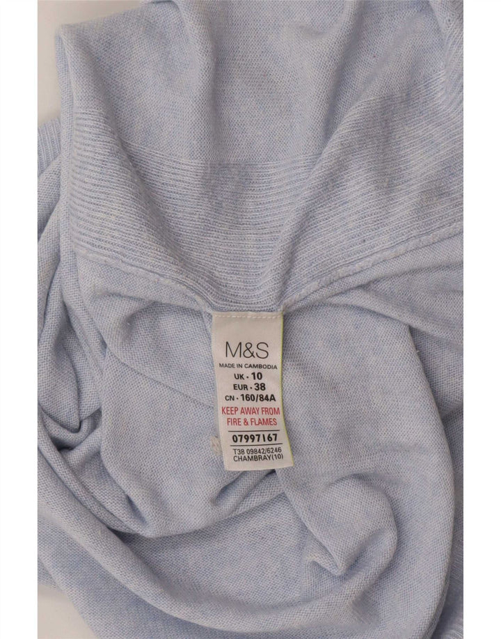Marks & Spencer Pulover supradimensionat pentru femei cu gât de barcă UK 10 Small Blue