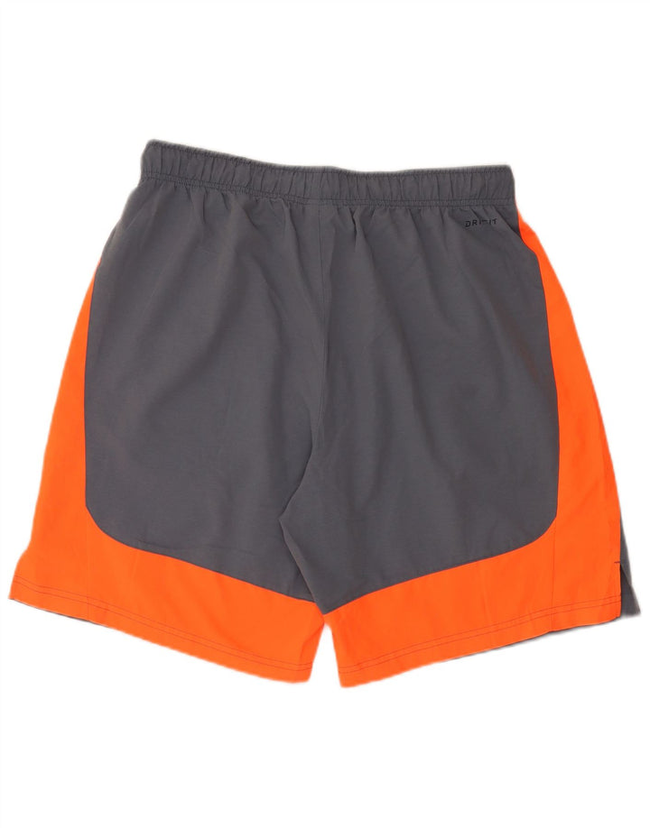 Pantaloni scurți sport Nike Dri Fit pentru bărbați, mari, gri, poliester color bloc