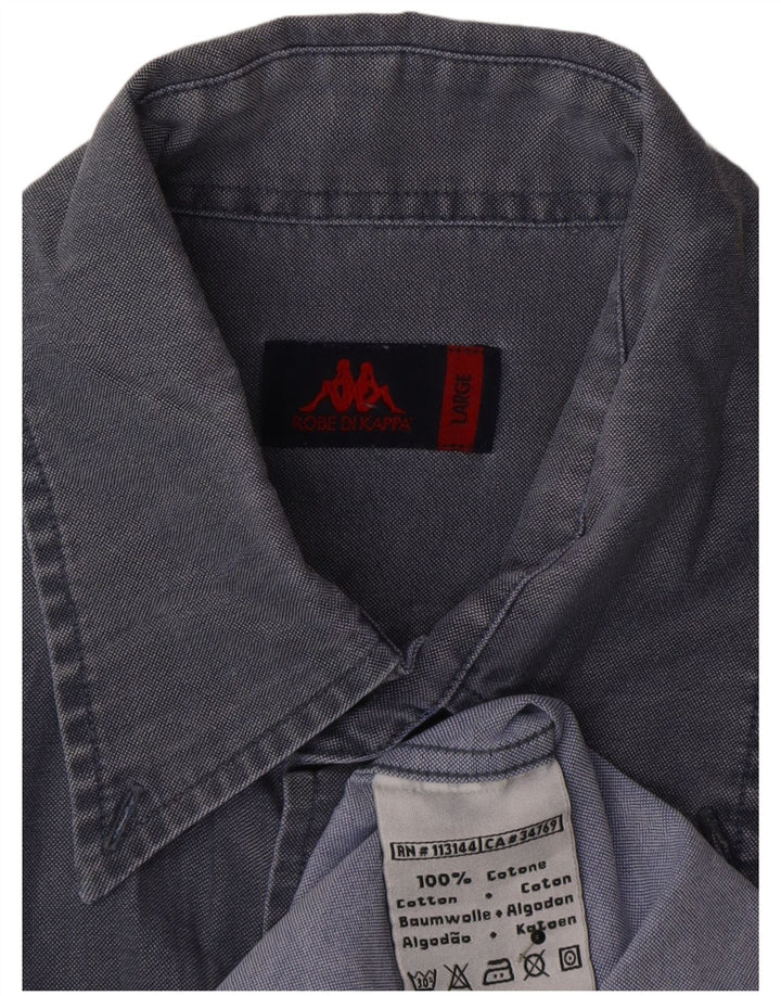 Cămașă pentru bărbați Kappa, mare, albastru, bumbac