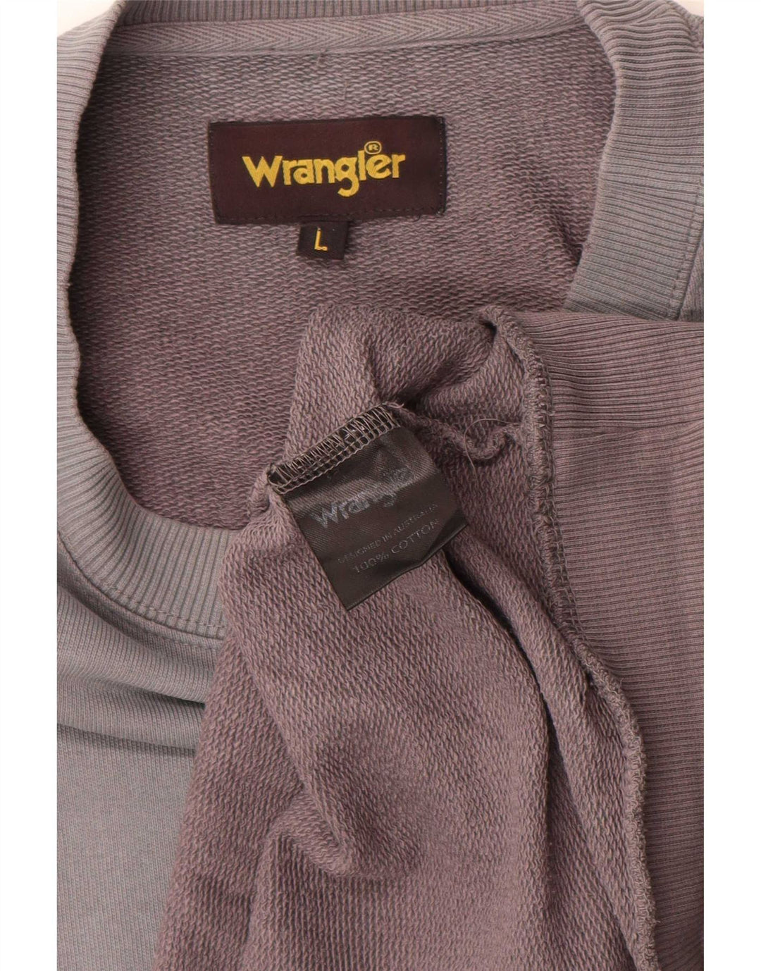 Hanorac grafic pentru bărbați Wrangler Pulover mare din bumbac gri