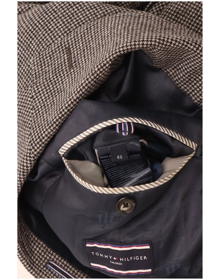 TOMMY HILFIGER Jachetă blazer croită pentru bărbați IT 48 Medium Gri Houndstooth