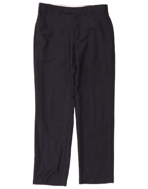 Marks & Spencer Pantaloni drepți pentru bărbați L32 L31 Lână bleumarin