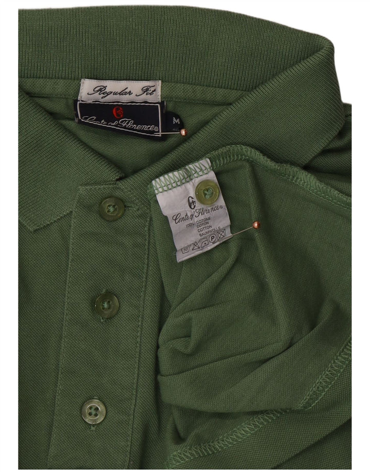 Tricou polo pentru bărbați CONTE OF FLORENCE, cu mânecă lungă, de culoare normală, verde mediu