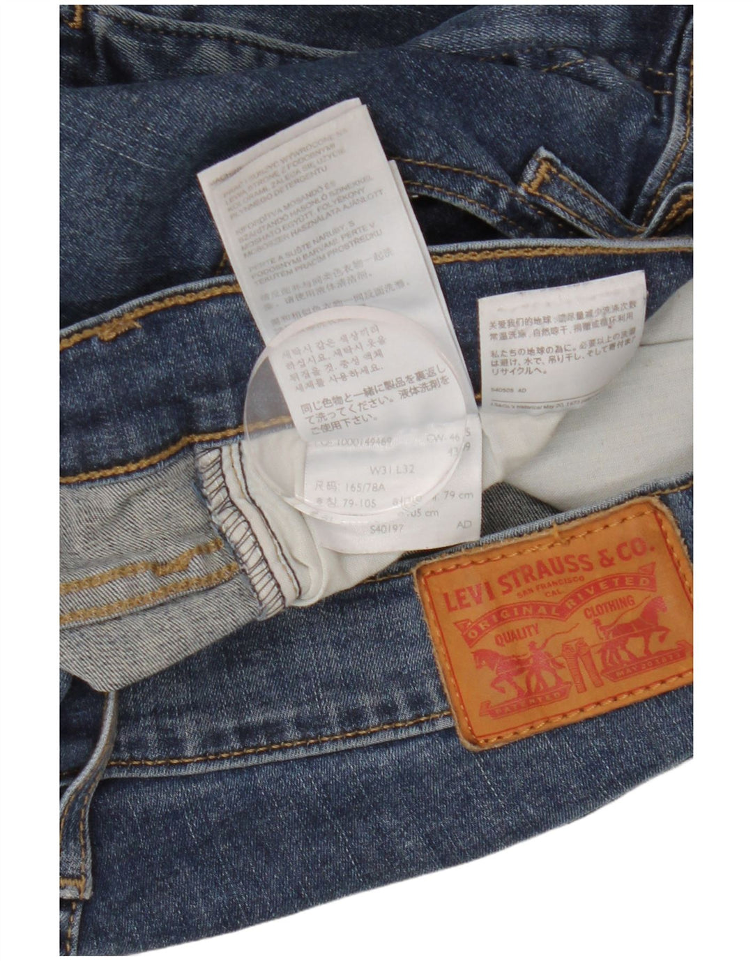 Blugi super skinny Mile High pentru femei LEVI'S W31 L32 Bumbac albastru