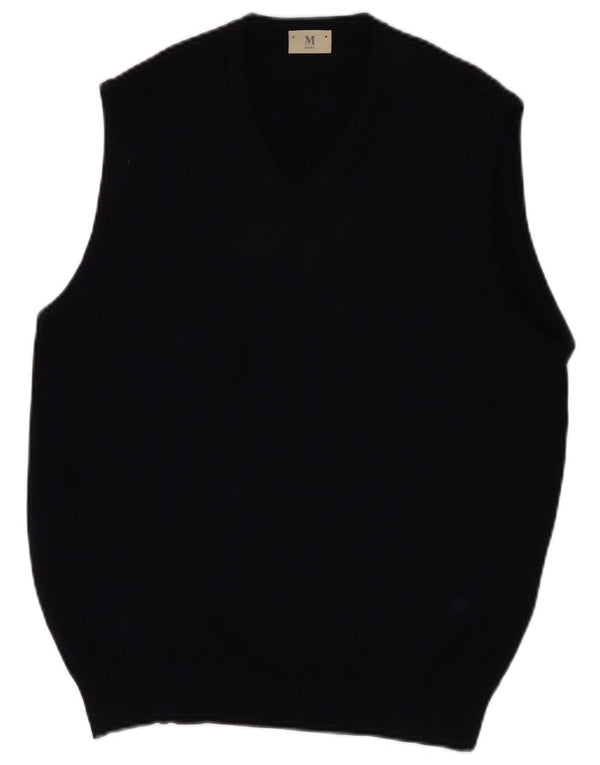 Marz Mens Vest Tank Top IT 50 Medium Bleumarin Lână Nouă