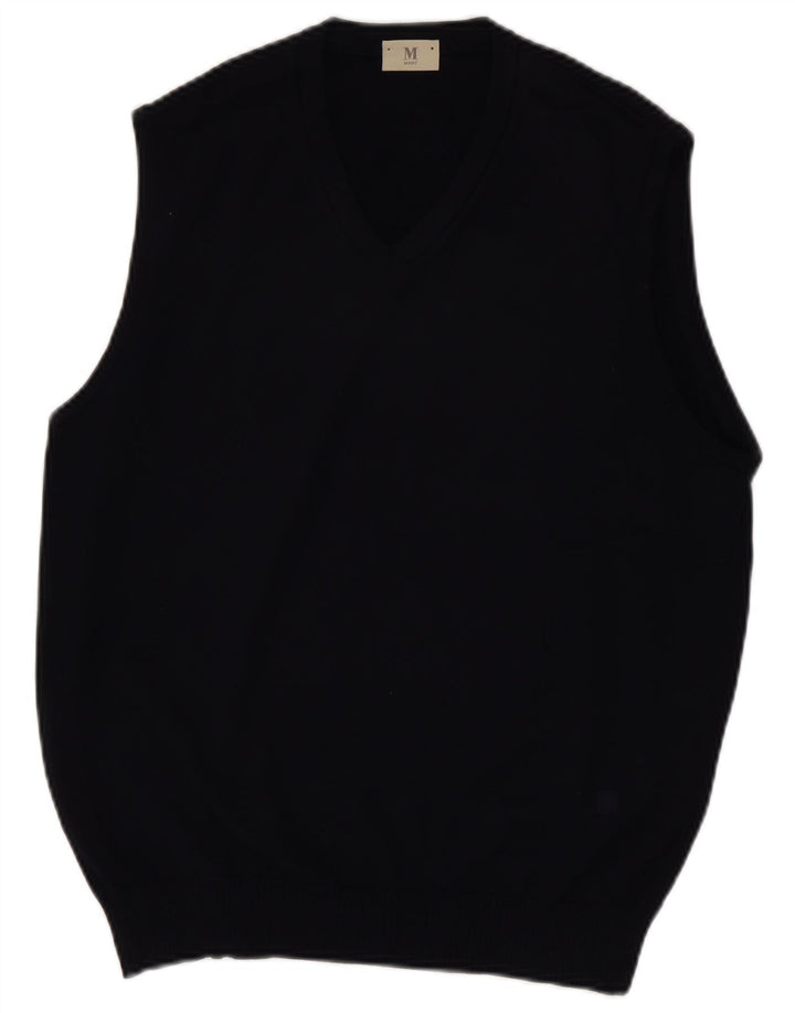 Marz Mens Vest Tank Top IT 50 Medium Bleumarin Lână Nouă