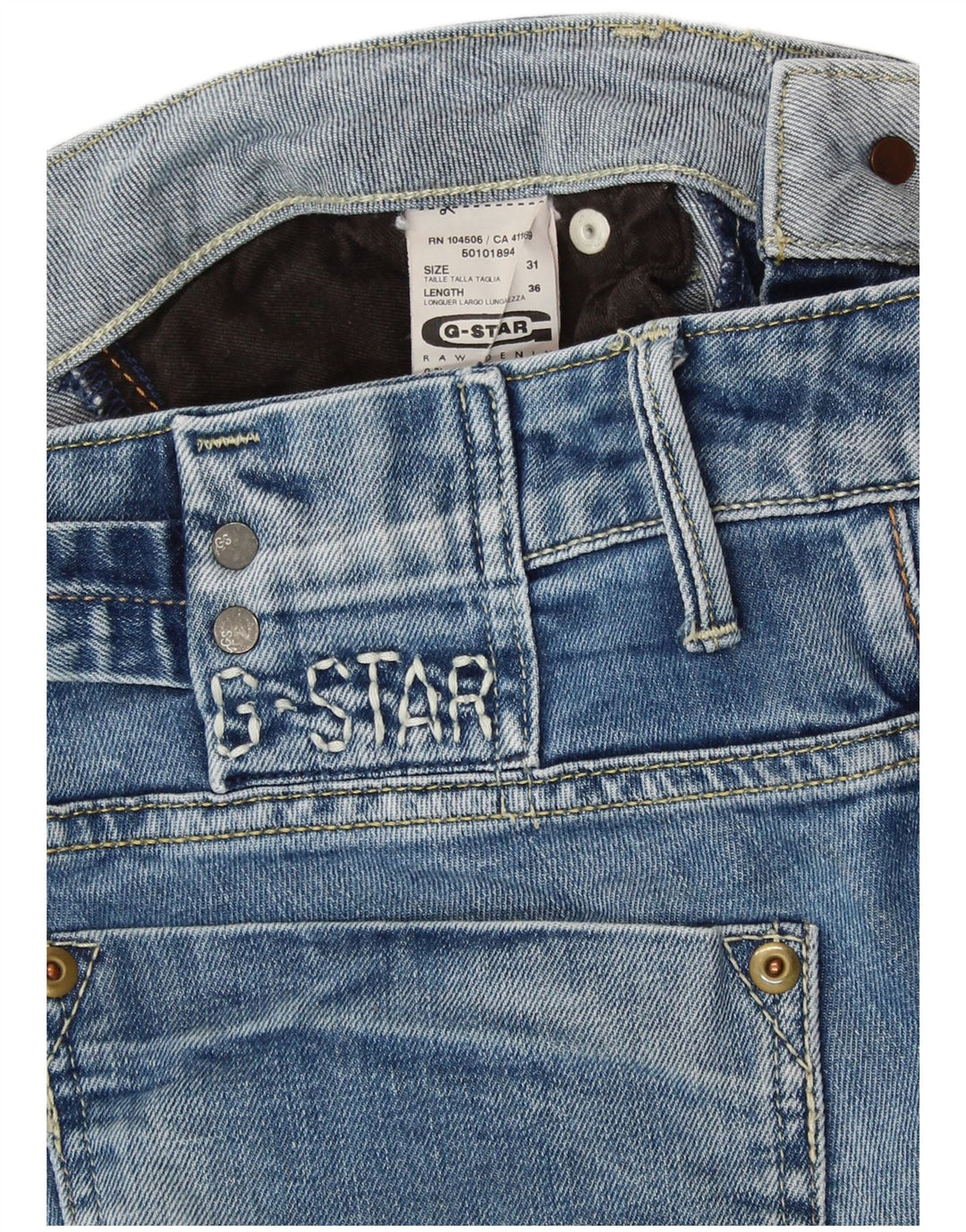 Blugi slim pentru femei G-STAR Distressed W31 L36 Bumbac albastru