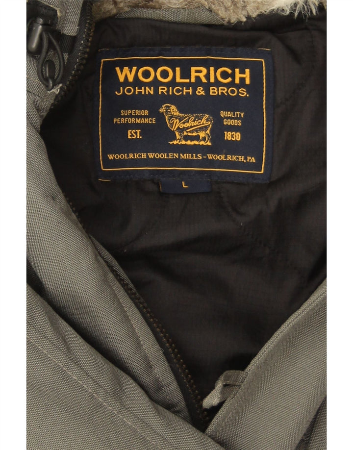 Jachetă de vânt pentru bărbați Woolrich, cu glugă, UK 40, mare, gri