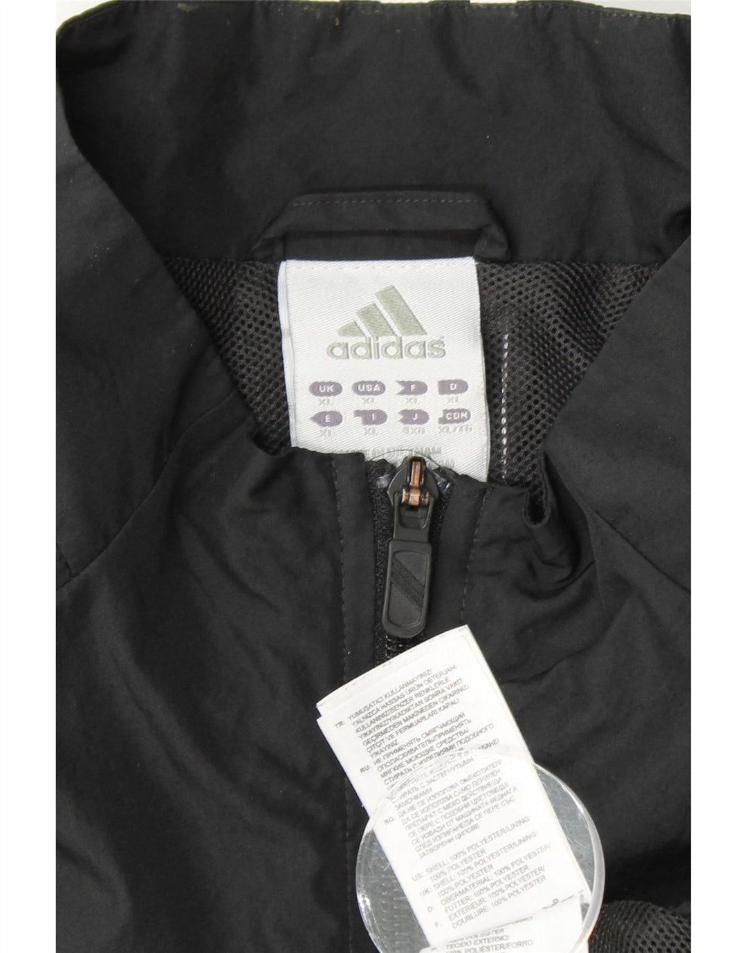 Jachetă de trening pentru bărbați ADIDAS XL, poliester negru