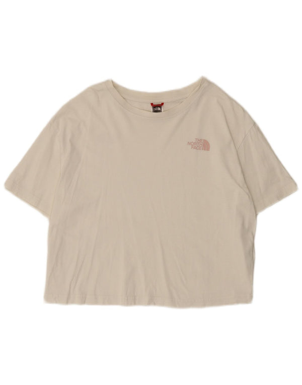 Tricou The North Face pentru femei Crop Top UK 16 Large White Bumbac