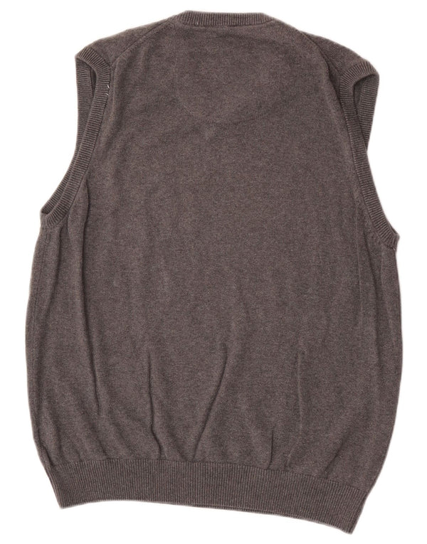 Marks & Spencer Mens Regular Fit Vest Tank Top Bumbac Gri mediu