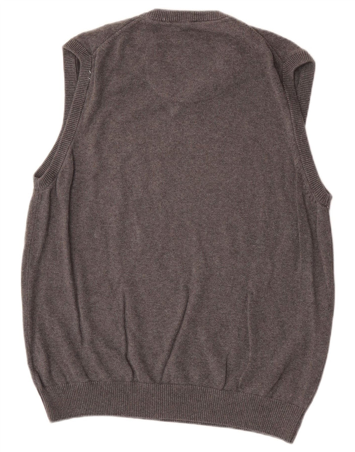 Marks & Spencer Mens Regular Fit Vest Tank Top Bumbac Gri mediu