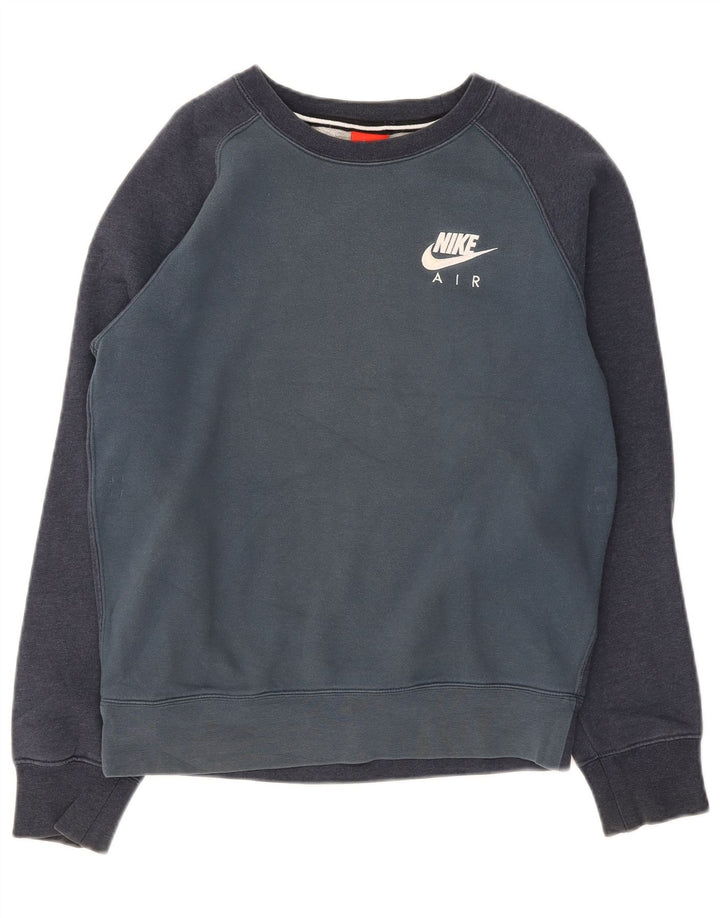 Hanorac pentru bărbați Nike Pulover mic, albastru bleumarin, bumbac color bloc