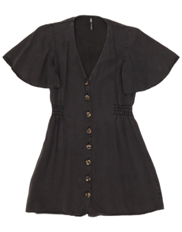 Rochie cămașă pentru femei Zara UK 6 XS Negru