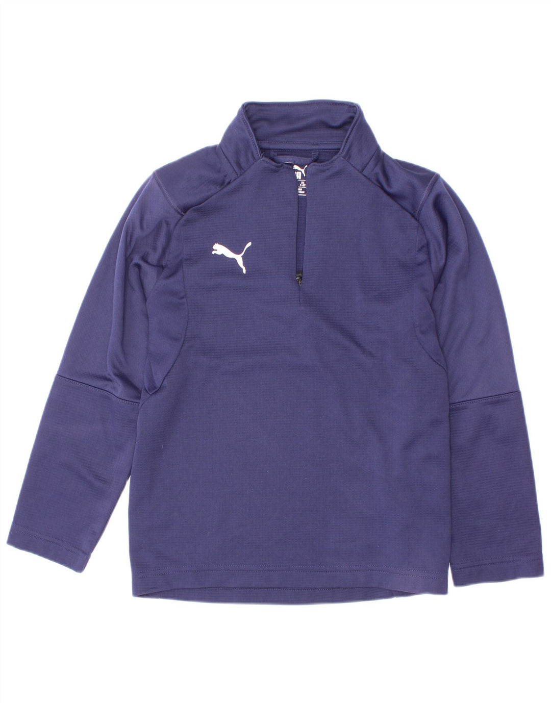 Trening Puma Boys Zip Neck Pullover Top 7-8 ani Bleumarin