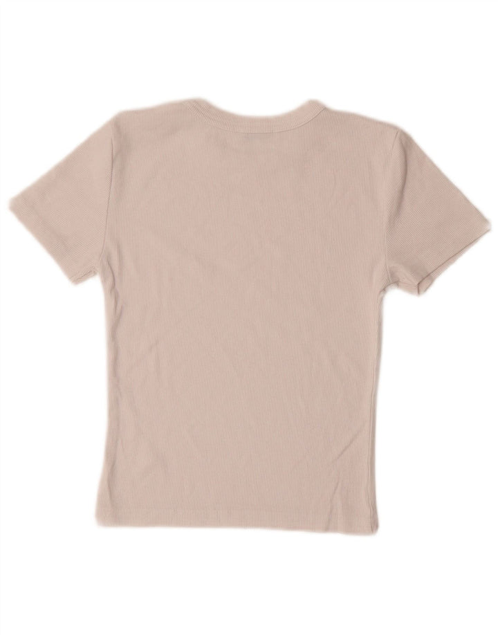 Tricou Crop pentru femei Zara UK 12 Medium White
