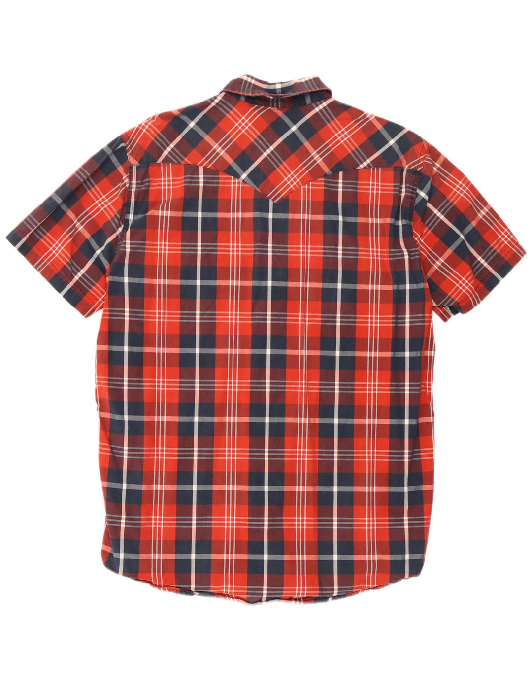 Cămașă cu mânecă scurtă Levi's pentru bărbați, bumbac cu carouri mari, roșii
