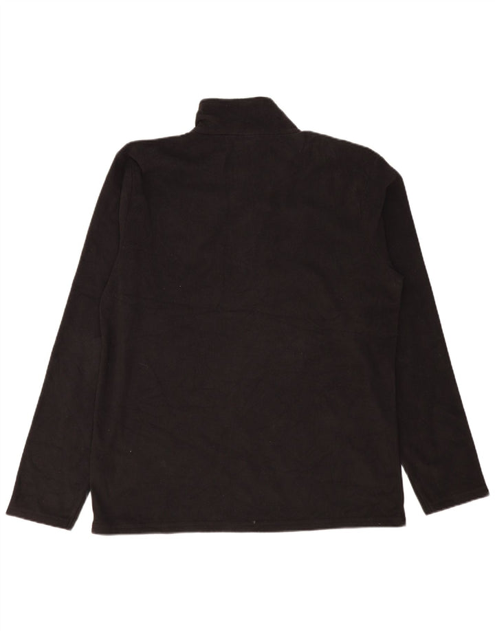 Jumper pentru bărbați Mountain Warehouse, cu fermoar și gât, din lână, mare, negru, poliester