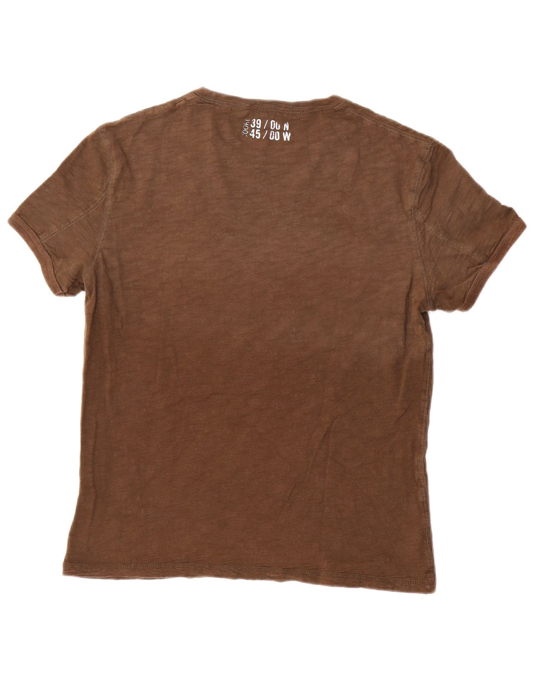 Tricou grafic pentru bărbați Gas Top din bumbac maro mediu
