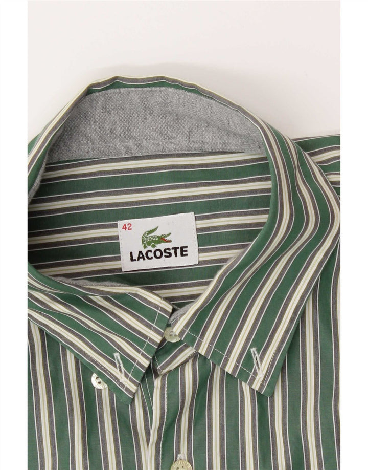 Cămașă Lacoste pentru bărbați, mărimea 42, mare cu dungi verzi