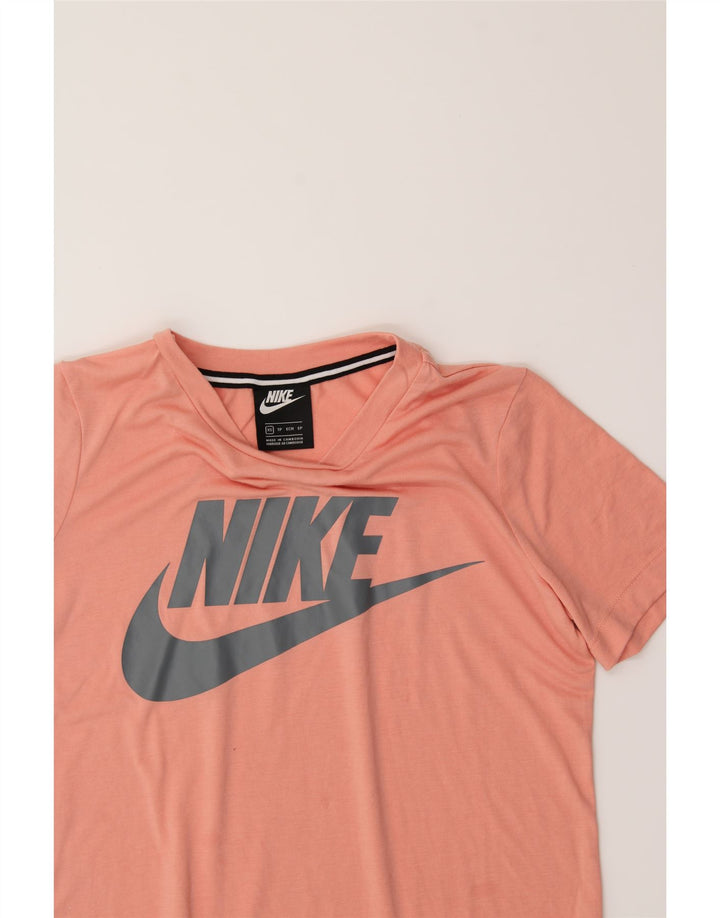 NIKE Womens Oversized Graphic T-Shirt Top UK 6 XS Pink Polyester Vintage Nike and Second-Hand Nike from Messina Hembry 