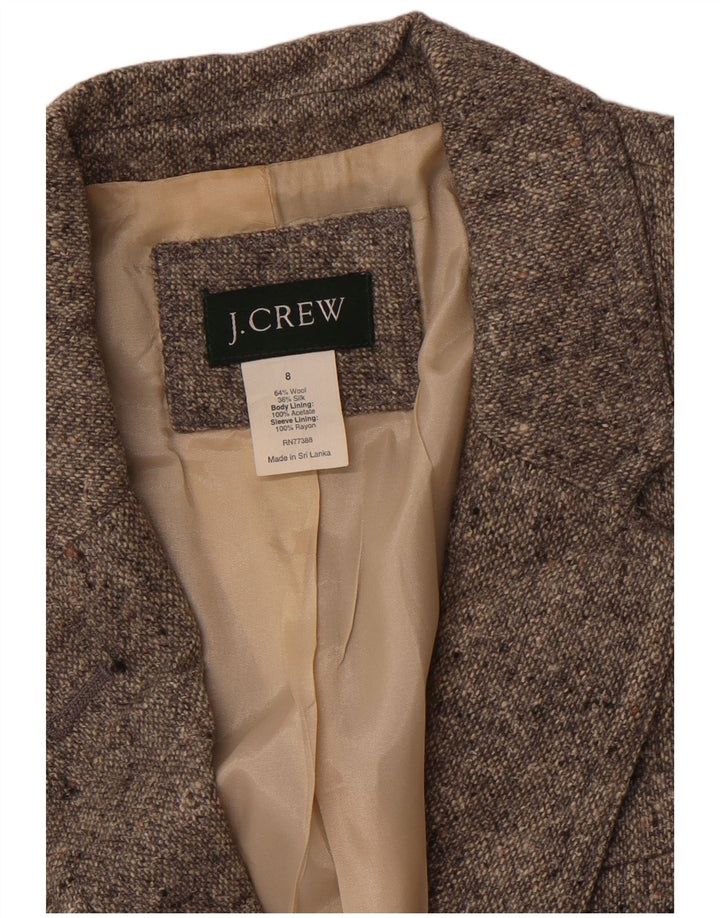 Jachetă pentru femei J. CREW cu 2 nasturi US 8 Medium Gri Pete Lână