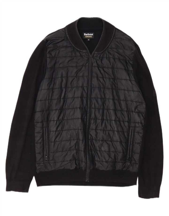 Jachetă de trening pentru bărbați BARBOUR XL, bumbac negru
