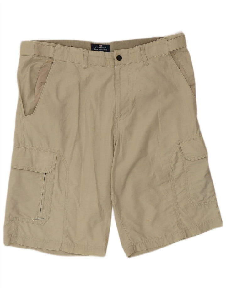 Pantaloni scurți cargo pentru bărbați Marks & Spencer W32, bumbac verde mediu
