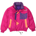 Jachetă de schi reversibilă cu glugă pentru bărbați Norvegia UK 38 Roz mediu Colorblock