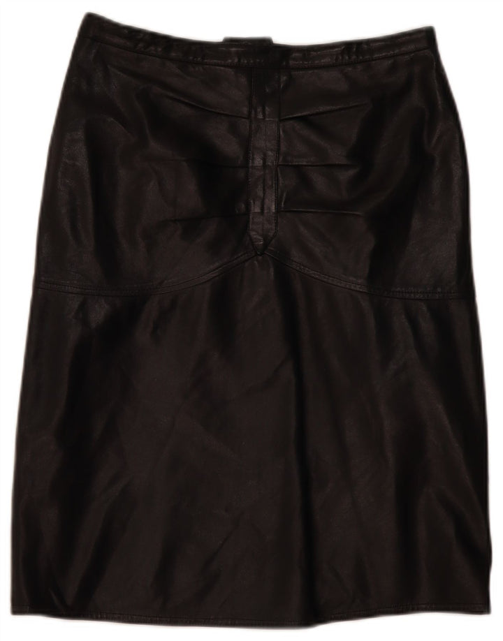 Fusta de piele vintage pentru femei IT 46 Large W32 Black