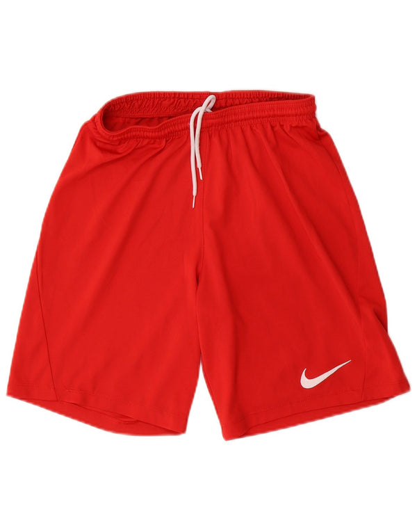 Pantaloni scurți sport subțiri Nike Dri Fit pentru bărbați, poliester roșu mic