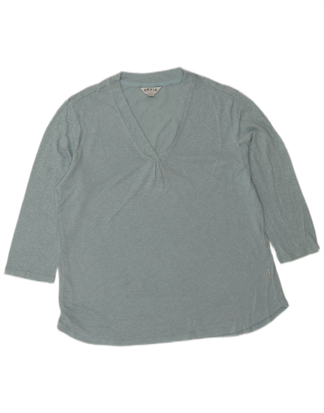 Top supradimensionat pentru femei ORVIS cu mâneci 3/4 UK 10 Small Blue