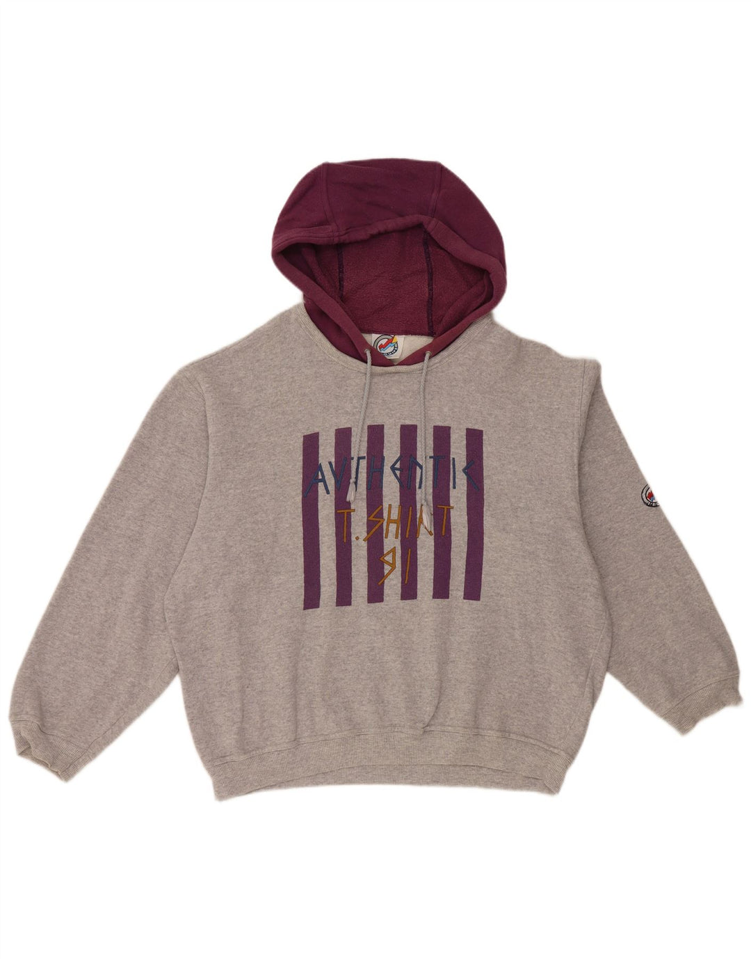 Pulover L'Equipe pentru damă, cu grafică, cu captură lejeră, UK 20 2XL, bumbac gri