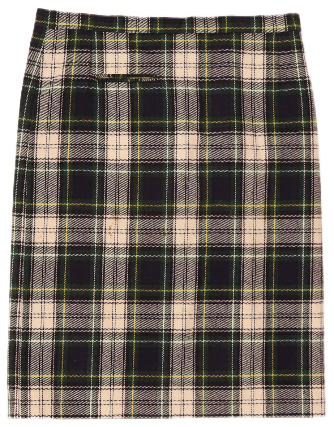 Fusta Dreaptă Femei VINTAGE W36 XL Bleumarin Check