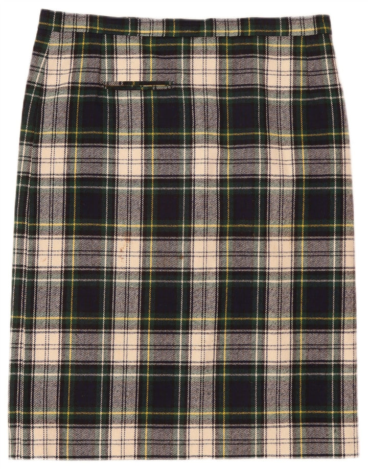 Fusta Dreaptă Femei VINTAGE W36 XL Bleumarin Check