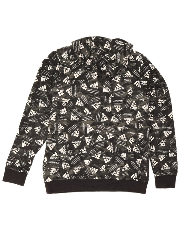Pulover Adidas pentru băieți Graphic Hoodie 15-16 ani, bumbac negru