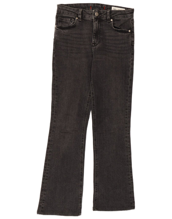 Blugi Zara Femei Bootcut EU 36 XS W26 L27 Gri Bumbac