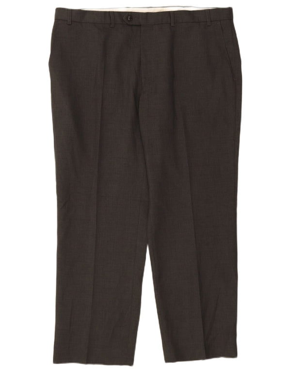 Marks & Spencer Pantaloni drepți pentru bărbați L40 L29 Poliester gri