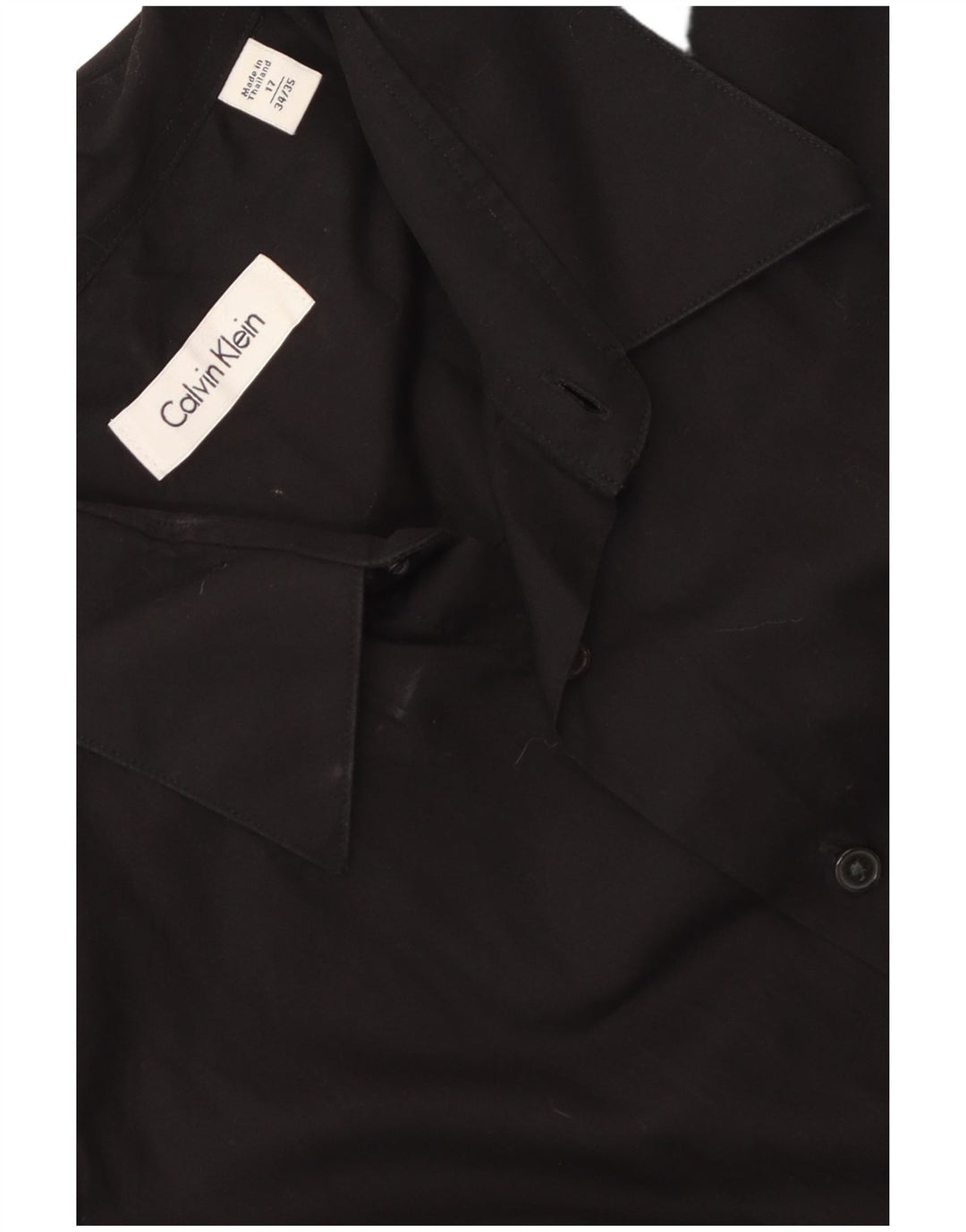Cămașă pentru bărbați Calvin Klein Mărimea 17 XL Bumbac negru