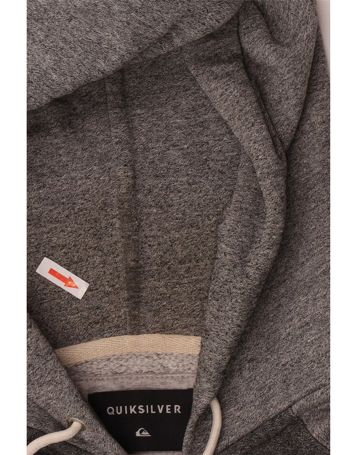 Pulover QUIKSILVER pentru bărbați, cu fermoar, din bumbac color bloc, gri mediu