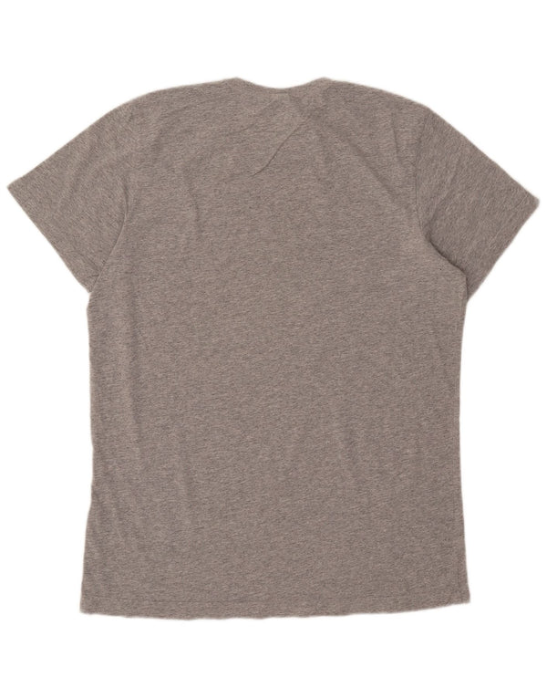 Tricou grafic Adidas pentru bărbați Top mare, gri, bumbac cu pete