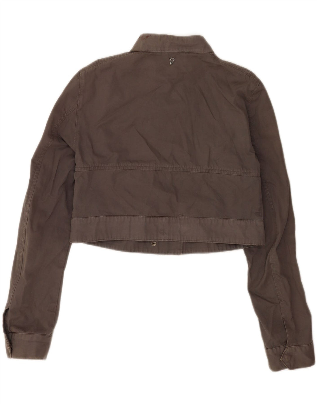 Jachetă Bomber Crop Dondup pentru femei IT 44, bumbac gri mediu