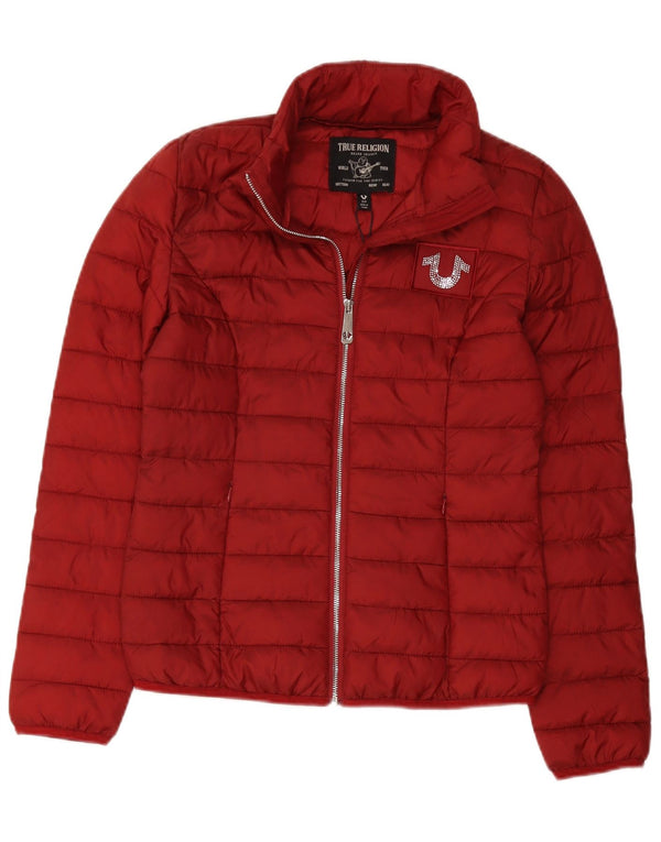 Jachetă căptușită pentru femei True Religion UK 10 Poliester roșu mic