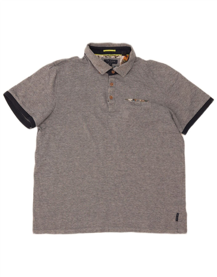 Tricou polo pentru bărbați TED BAKER Mărimea 5 XL bumbac gri