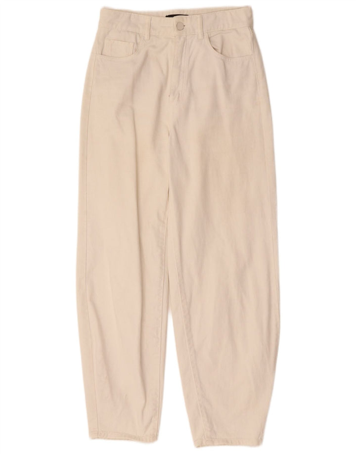 MASSIMO DUTTI Blugi conici pentru femei cu talie înaltă EU 36 XS W26 L28 alb